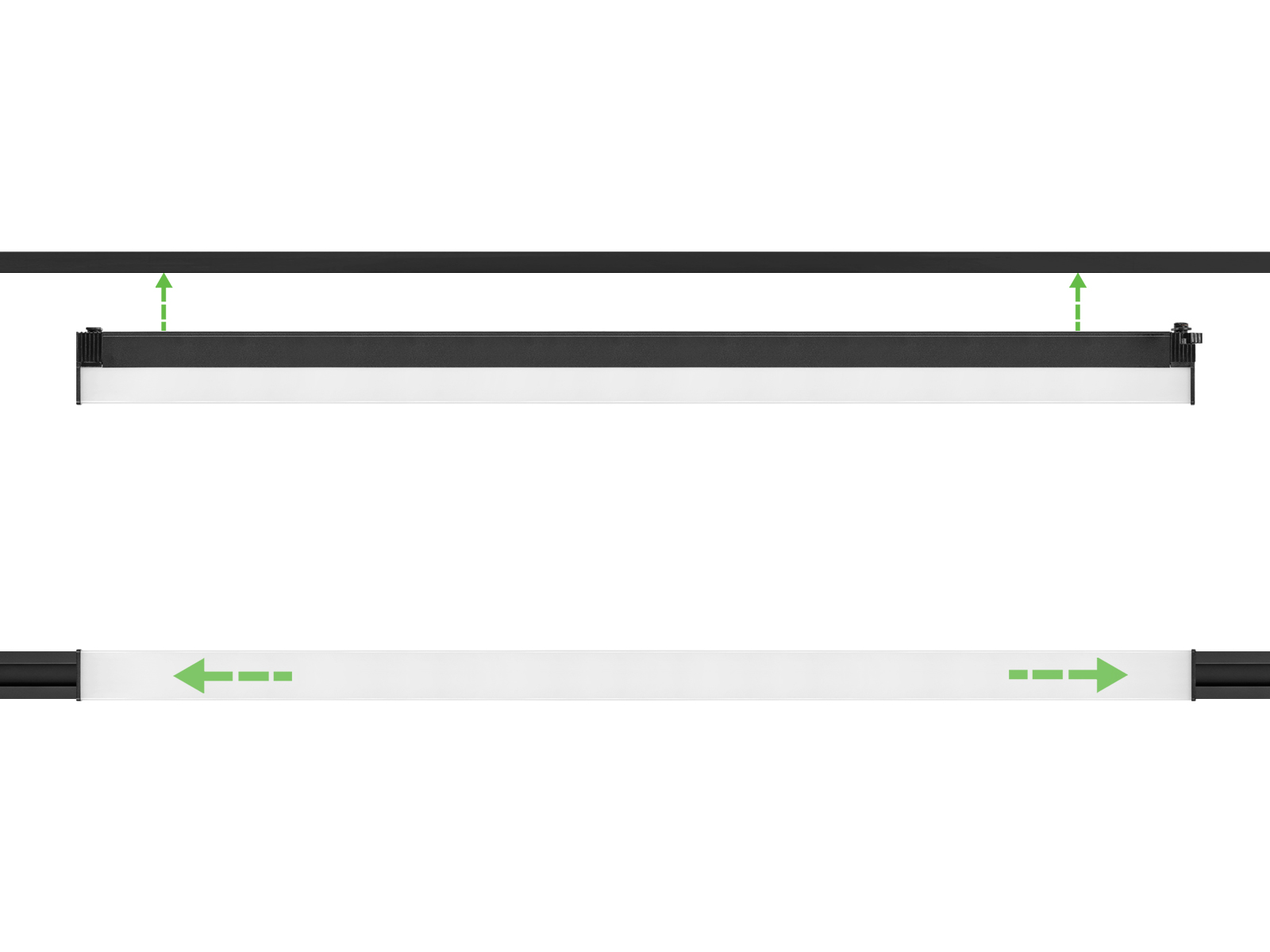 Lampa szynowa LED Emma 90cm 40W 4000K czarna 1F